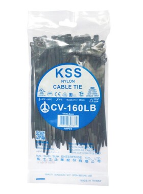 kss扎带4.8*160mm凯士士尼龙扎带自锁式尼龙扎带CV-160LB线束扎带