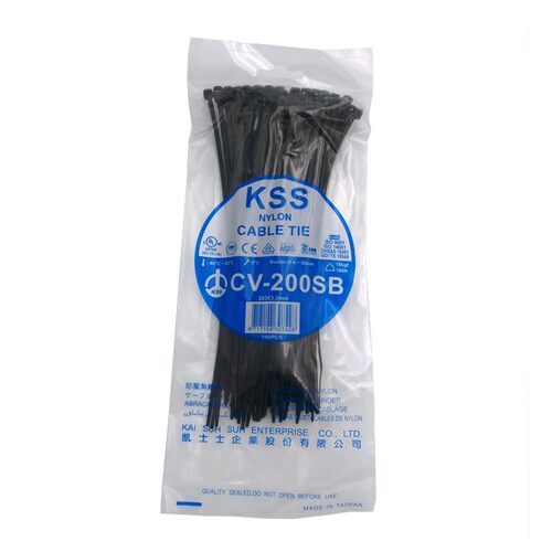 台湾KSS捆扎带3.2*203自锁式尼龙扎线带CV-200SB凯士士电线束线带