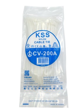 kss扎带3.6*203mm尼龙扎带 白色cv-200a线束扎带 凯士士塑料扎带