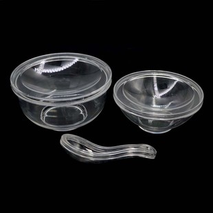 装银碗银勺收纳保护盒防氧化透明礼品包装盒平底收藏保护盒空盒