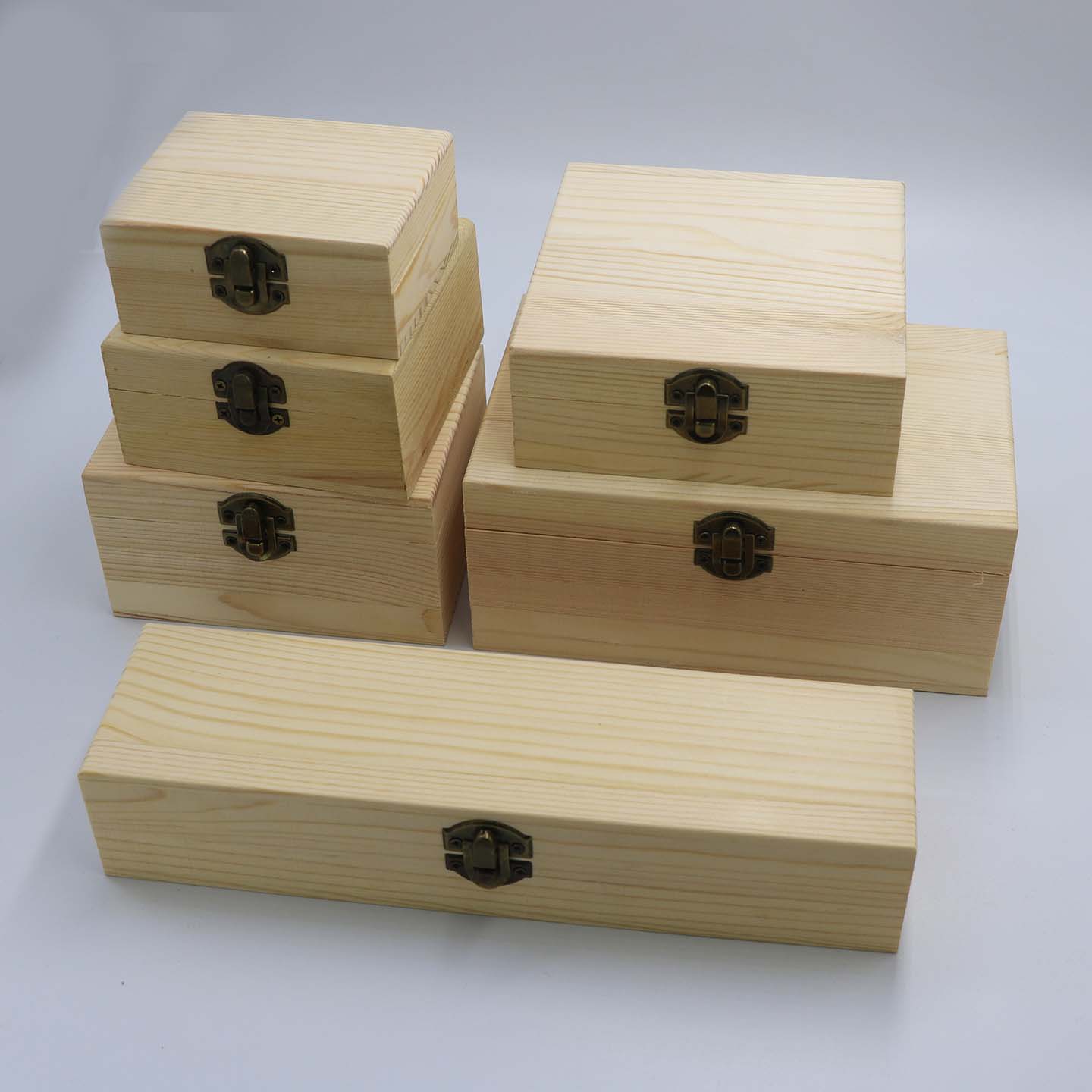 木质包装盒复古木盒首饰盒礼品盒可放饰品杂物收纳保护盒收藏盒