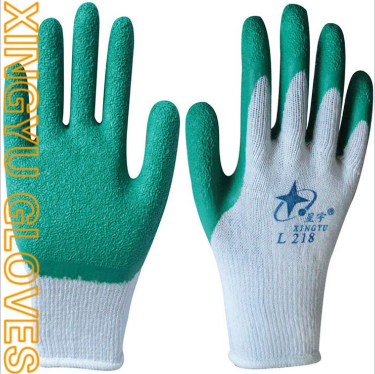 星宇劳保手套乳胶皱纹防滑耐磨