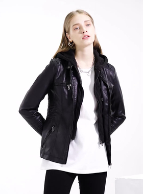 巨好看的爆款初冬高级皮衣外套女短款2025春秋新款胖mm大码皮夹克
