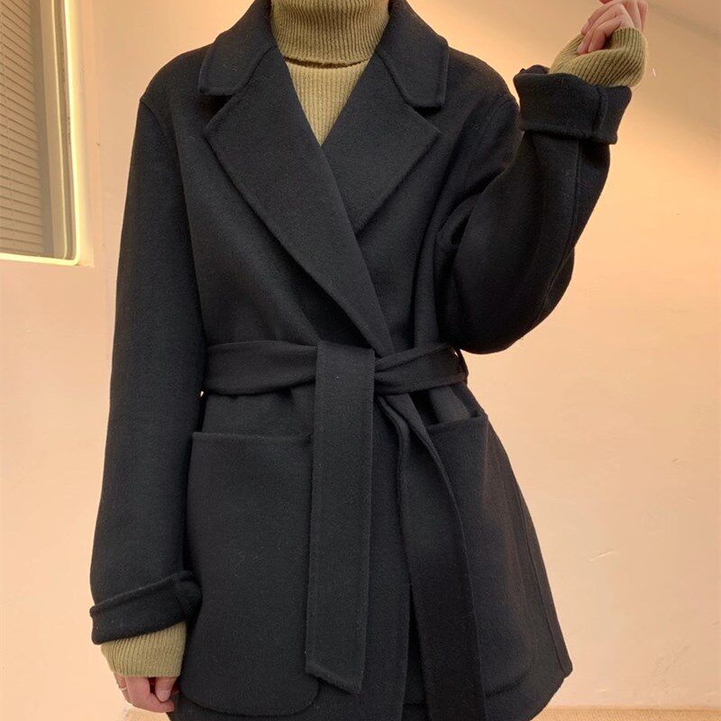 2026秋冬季新款双面呢羊毛大衣女款巨好看高端气质中长款毛呢外套