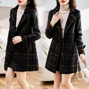 独特漂亮2025冬季新款胖mm大码加绒加厚保暖PU皮衣外套女中长款