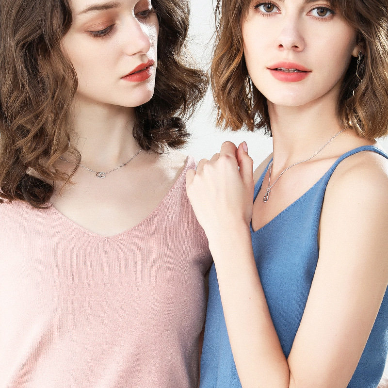 蓝色气质薄款小吊带背心2026夏季女装V领外穿短款修身内搭打底衫