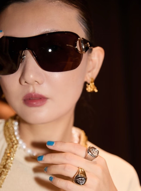 连体风镜明星同款遮阳大框墨镜