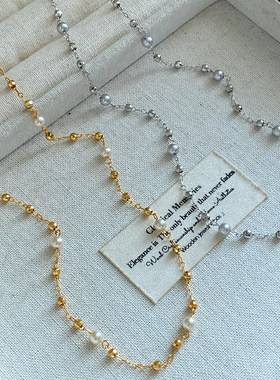 青岛黛美舒饰品天星施家珍珠项链轻奢小众高级感叠戴设计感锁骨链