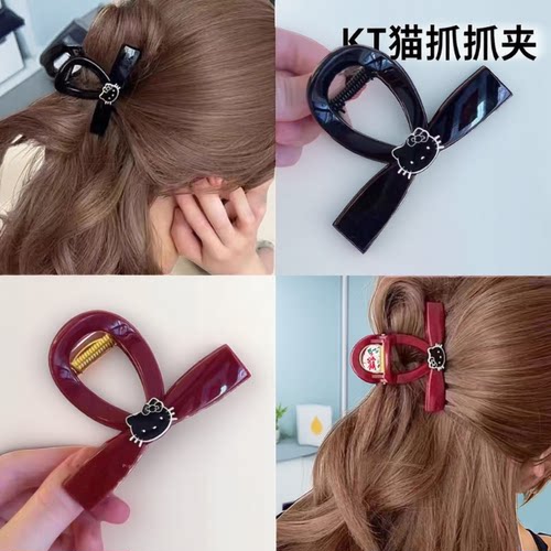 KT猫抓复古抓夹网红百搭发夹