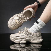 男士 夏季 厚底外穿户外涉水漂流沙滩鞋 洞洞鞋 轻便防滑加厚底溯溪鞋