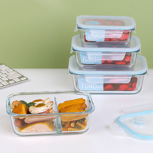 微波炉饭盒玻璃带盖密封