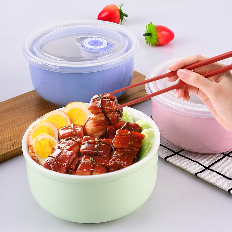 陶瓷保鲜碗密封微波炉碗专用加热