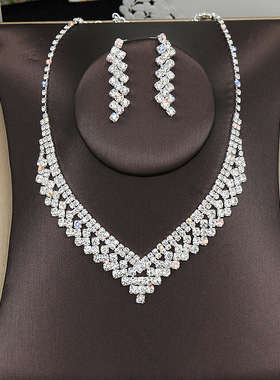 欧美百搭简约镶钻短款锁骨链