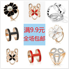Nhật Bản và Hàn Quốc 925 sterling bạc mở ngón trỏ nhẫn Trang sức Hàn Quốc thời trang đơn giản cặp đôi nhẫn nhẫn nhẫn nam và nữ nhẫn đính hôn