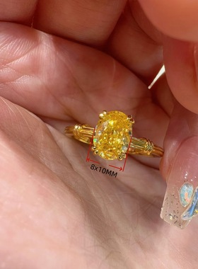 璀璨冰花切鸽子蛋黄钻绳结戒指