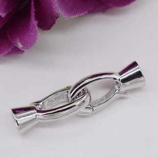 925银碗扣 接头 维修珍珠项链扣子 银手链扣 连接扣头diy收尾配件