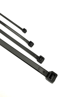 优质新料加粗加韧黑色塑料自锁式尼龙扎带强力卡扣4X200mm多型号