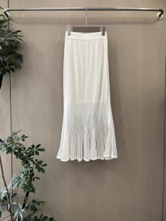 瑞瑞欧货2026春新款 百搭休闲显瘦松紧腰天丝纱摆裙601 时尚