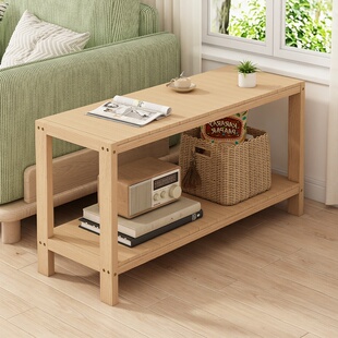 实木置物架落地木质客厅沙发边几打印机木架子书架柜子桌面收纳层