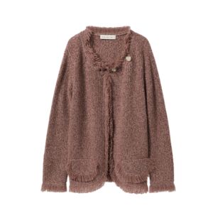 SW26PS1T20C1S4 羊绒流苏夹克 SWAYING KNIT