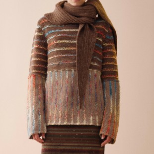 彩色条纹大毛衣 SW26PS1T11C1S4 KNIT SWAYING