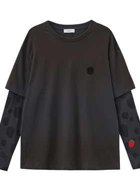 8ON8 拼接草莓长袖T恤 N1DCG210988