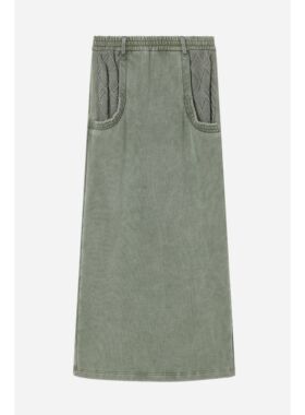 COTEMP 复古洗褪绞花拼接裙 R13-SKIC