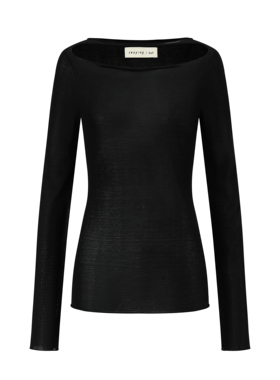 SWAYING KNIT 真丝领口细带薄上衣 SW26SS1T19C3S