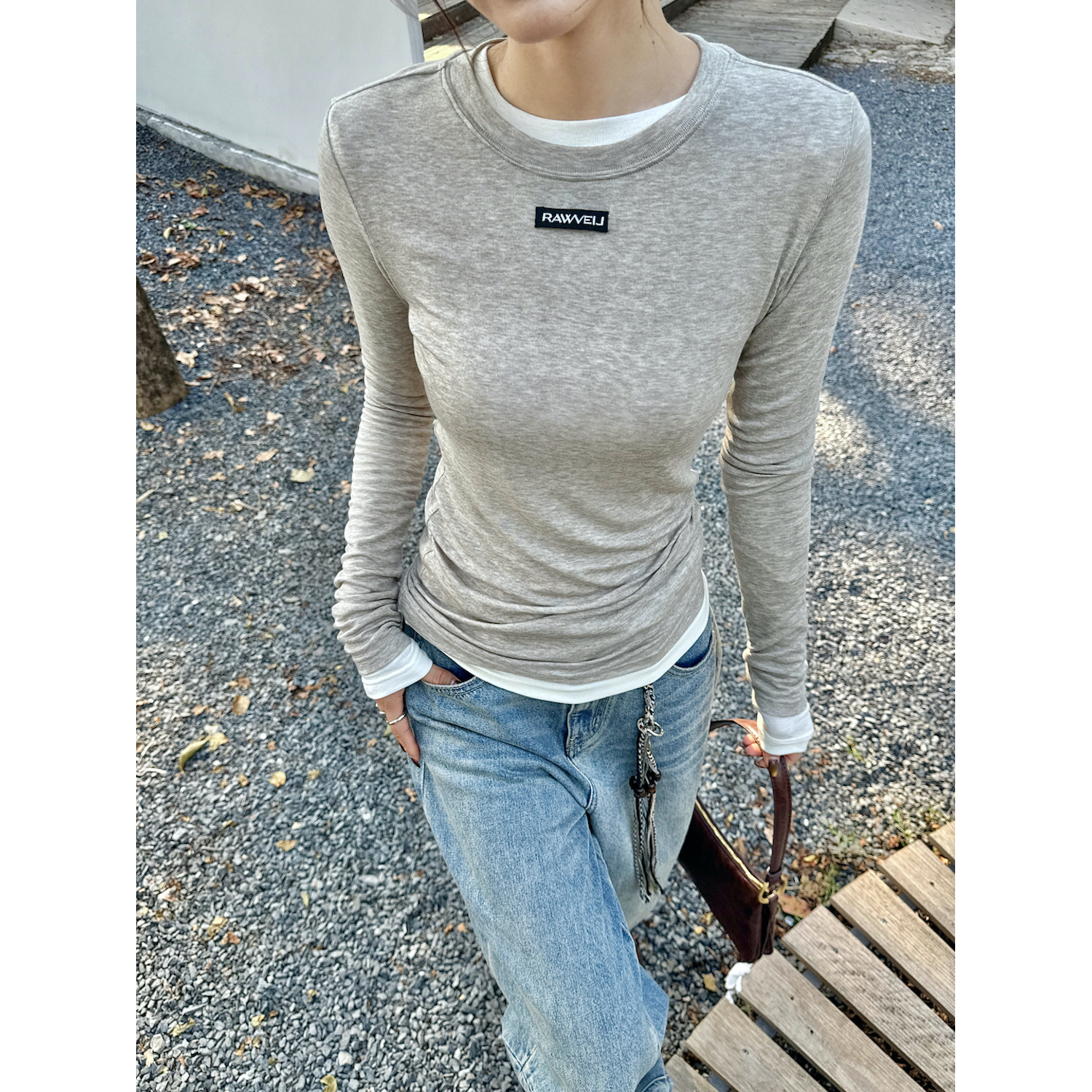 RAWVEIL {不费劲的暖}天丝羊毛打底衫 RV5C2TP003X00