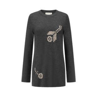 羊绒绣花套衫 SW26PS1T16C3S4 KNIT SWAYING