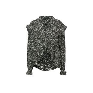 YCH 不对称荷叶边衬衫 W25BL4081