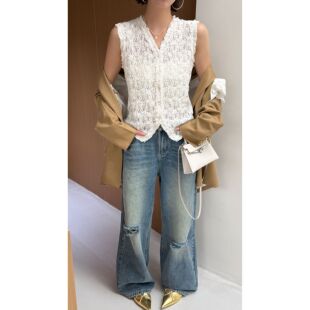 无袖 VT01 蕾丝纽扣背心 1Q250 EEC EENK