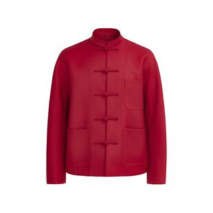 ZNJ013501AA1RED 红色双面呢羊毛中夹克 IAN HYLTON