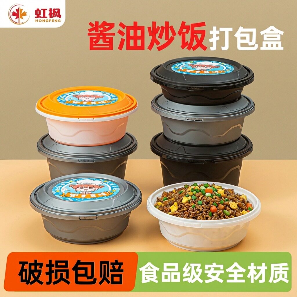 加厚防盗锁扣外卖打包盒食品级