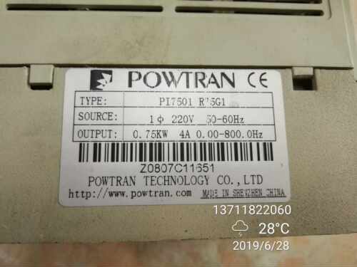 普传变频器 PI7500 PI7501R75G1 拆机 220V 0.75KW 实物