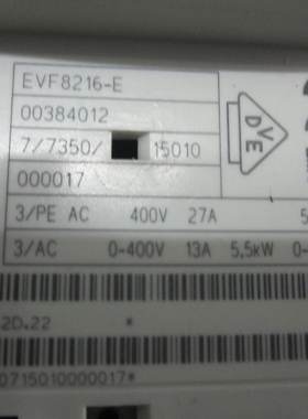 德国伦茨 LENZE EVF8216-E 400V 5.5KW 成色好 进口拆机 包好