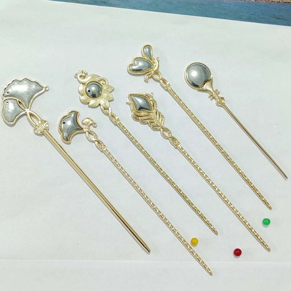 宋锦DIY发簪国风发簪底托-非成品