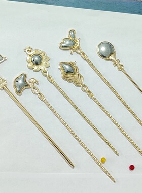 宋锦DIY发簪国风发簪底托-非成品