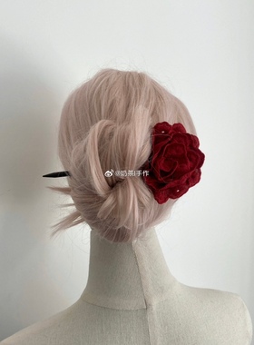 原创uniquecrafts玫瑰花发簪