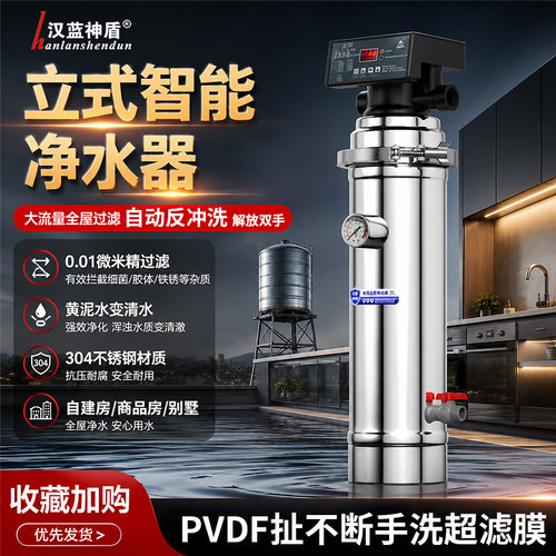 立式智能反冲洗全屋净水器免拆洗