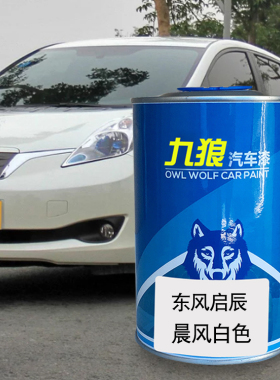 九狼汽车漆东成品风改启色车辰漆T90晨风白色月光银象牙白修理厂