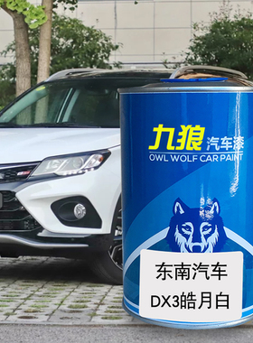 九狼汽车漆东成品南改色车喷DX3漆皓月白白色+黑色劲彩红黑熔岩红