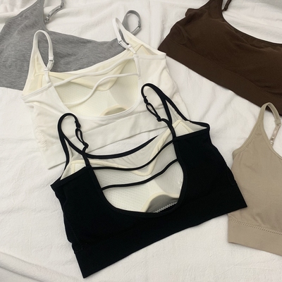 裸氨棉U型乳胶杯短款背心春夏季