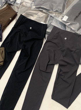 吾馨裸感无T线高腰提臀收腹鲨鱼裤女春秋季打底裤外穿瑜伽裤6537