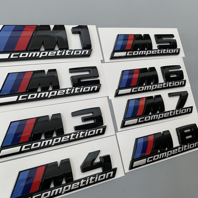 适用于新款宝马m1m2m3m4m5m6m8competition车标2 5 8系后标雷霆版