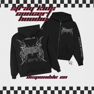 跨境热销开衫卫衣stray kids Dominate Tour 新款skz zip hoodie