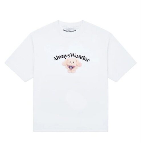 LinglingKwong同款AlwaysWonder白色T恤女夏季宽松纯棉短袖上衣