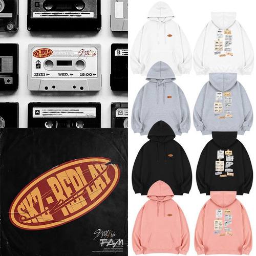 StrayKids专辑SKZ-REPLAY周边应援同款卫衣打歌服宽松印花加绒薄