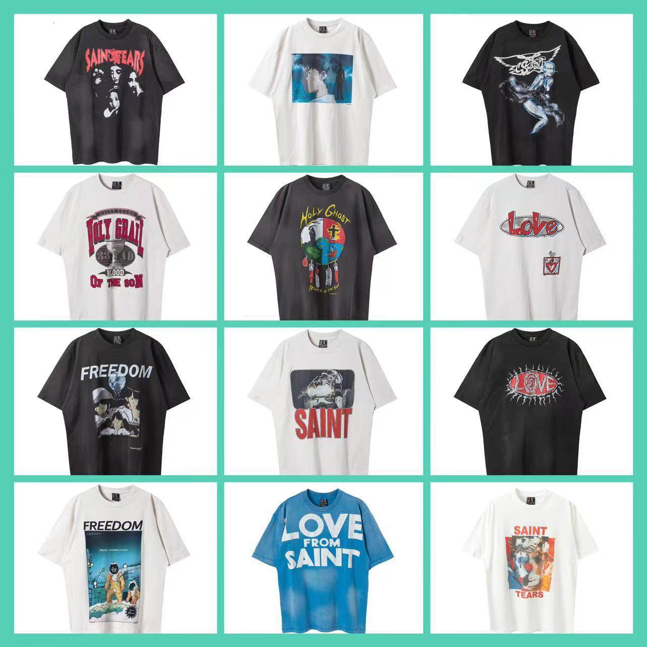 日本动漫欧美Y2K新世界印花棉涂鸦字母宽松短袖T恤男女克重220,男装,T恤,淘宝优惠券,粉丝福利购,淘宝优惠卷