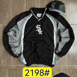 美式复古Y2K撞色V领球衣男士春秋季街头潮牌道齐天使运动夹克外套